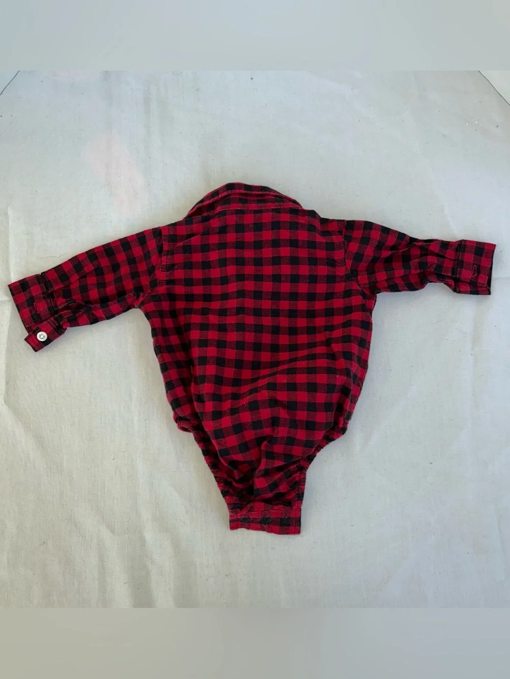 Children's Place Collared Buffalo Plaid Onsie